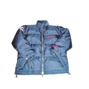 Men's Vintage Pelle Pelle Puffer Navy Blue Coat size 2XL